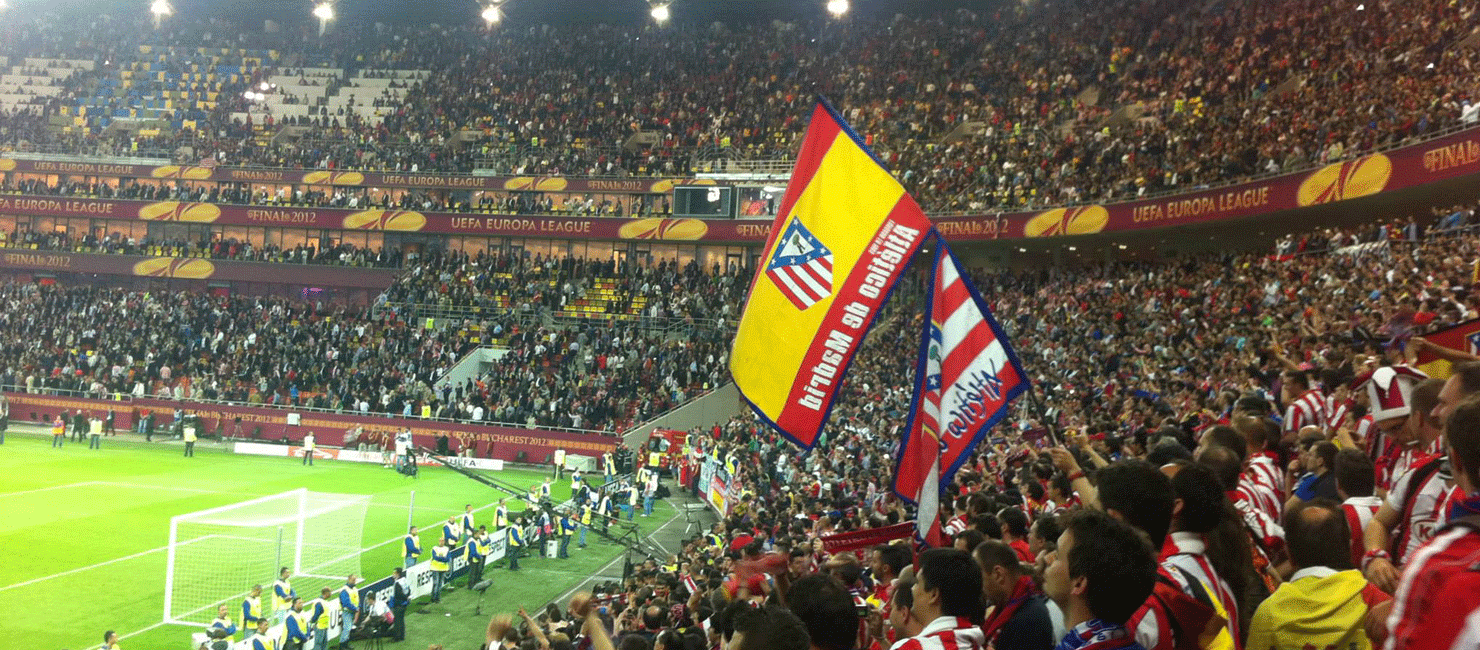 Atletico Madrid fans in Bucharest
