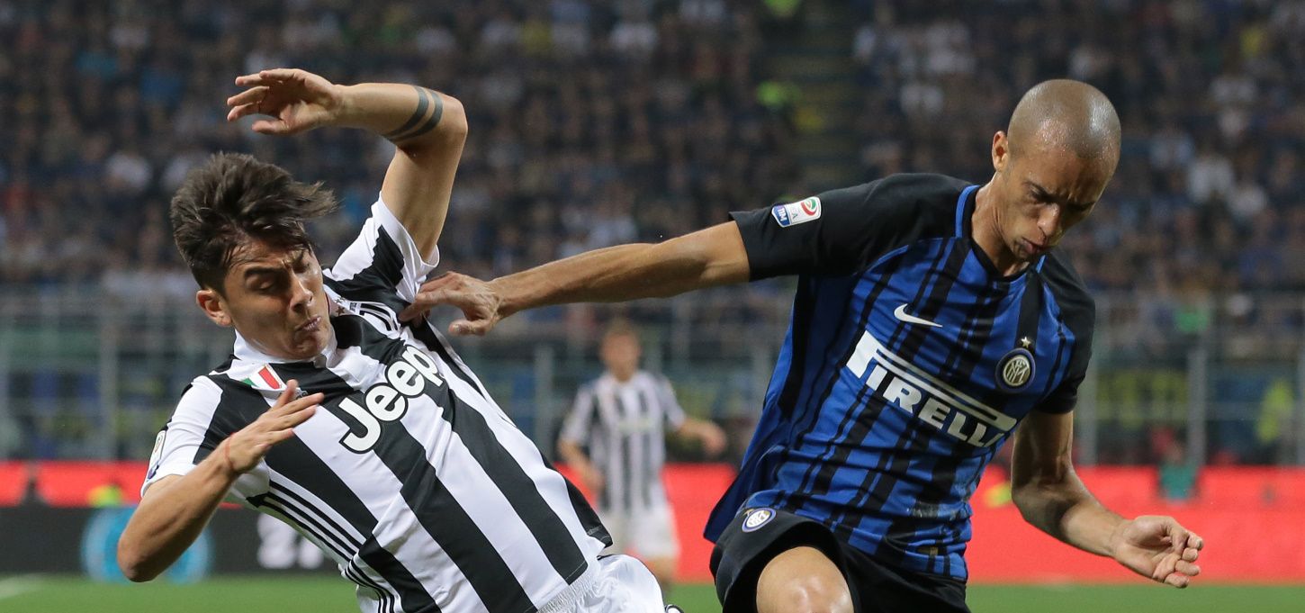 Paulo Dybala (Juventus) e Miranda (Internazionale)