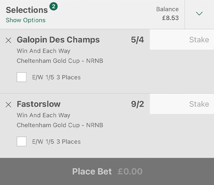 Each Way betting