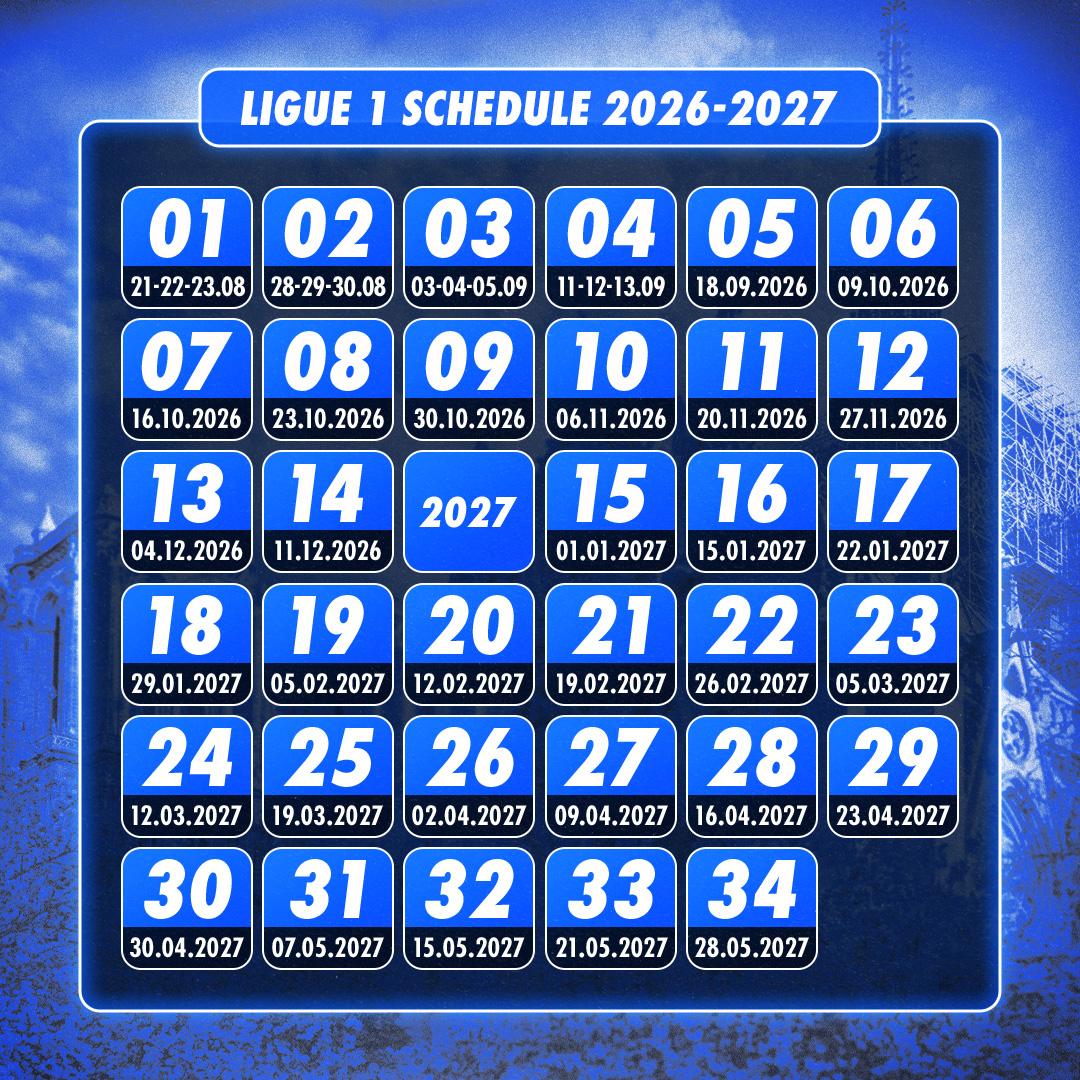Ligue 1 Schedule 26/27