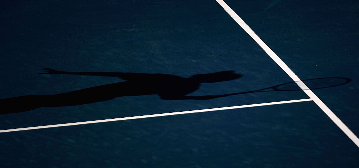 tennis hardcourt blå