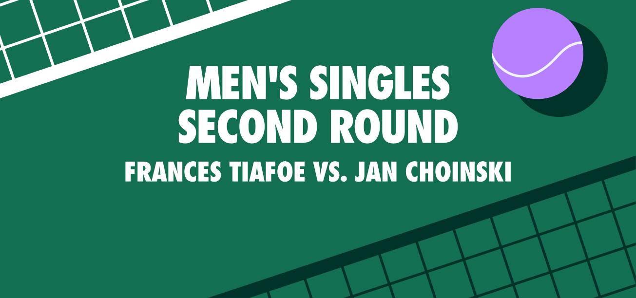 Frances Tiafoe vs. Jan Choinski - Wimbledon Second Round
