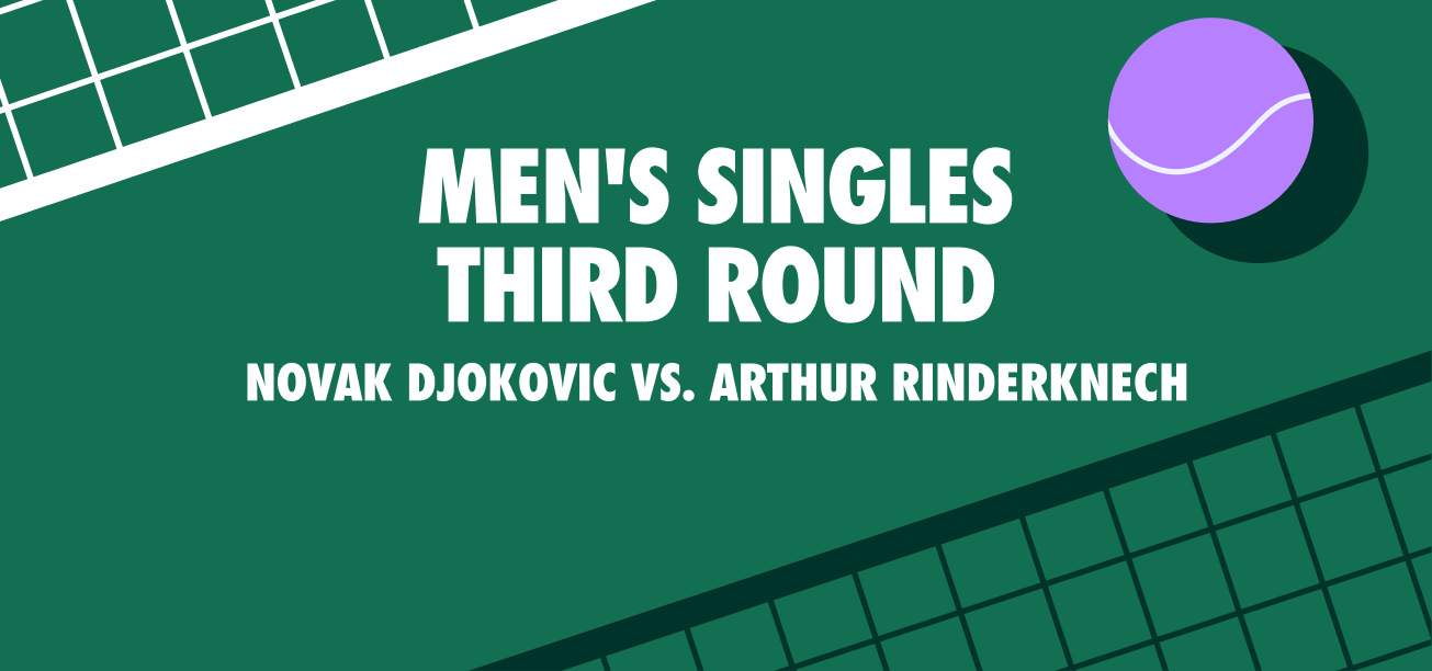 Djokovic vs. Rinderknech Third Round - Wimbledon