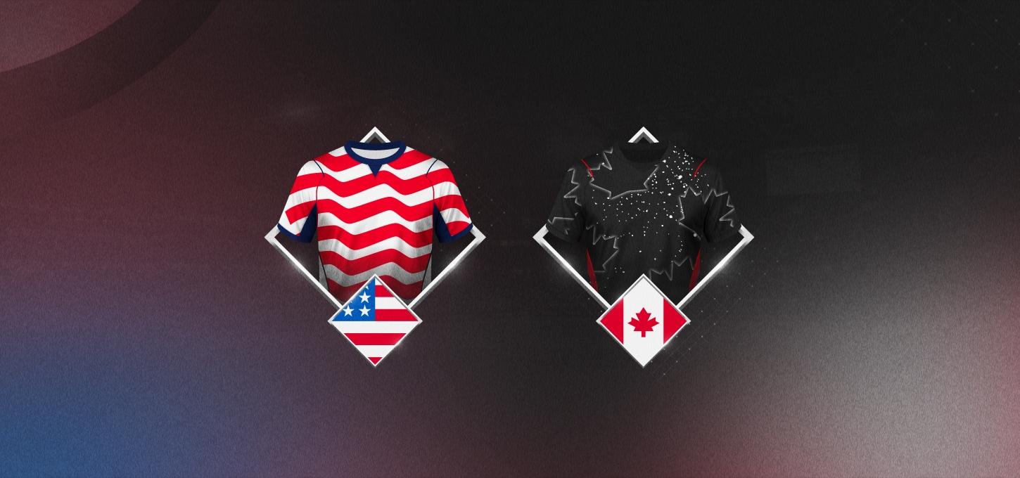 USA vs. Canada Soccer Friendly Graphic