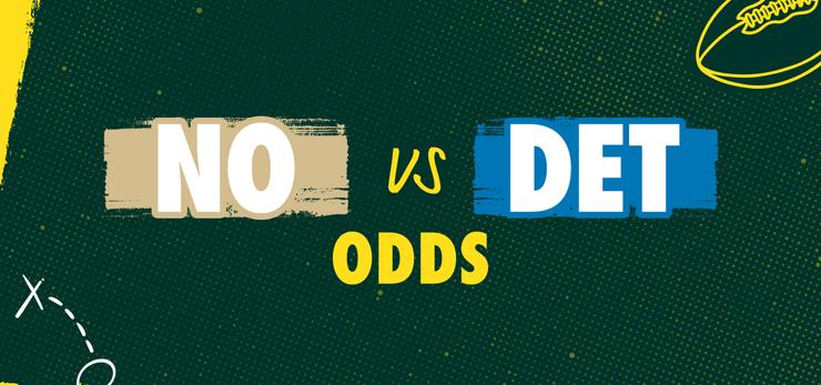 New Orleans Saints vs. Detroit Lions Betting Odds Graphic