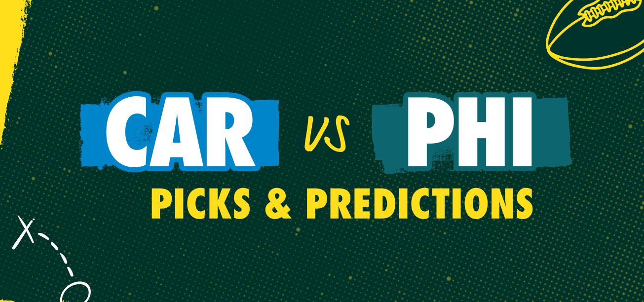 Carolina Panthers vs. Philadelphia Eagles Picks & Predictions Graphic