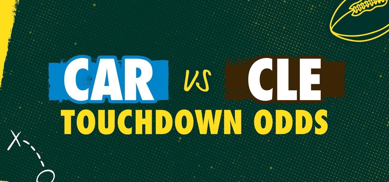 Carolina Panthers vs. Cleveland Browns Touchdown Scorer Odds Graphic