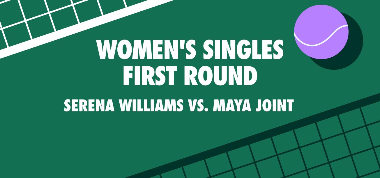 Serena Williams vs. Maya Joint First round Matchup