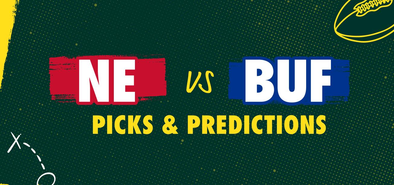 Patriots vs. Bills Picks & Predictions Graphic